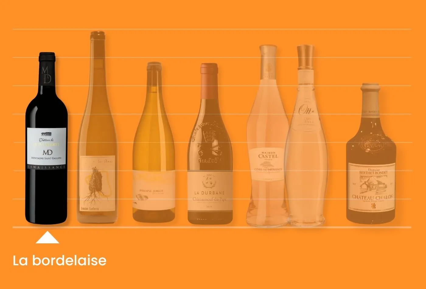 Exemple d'une bouteille de vin bordelaise