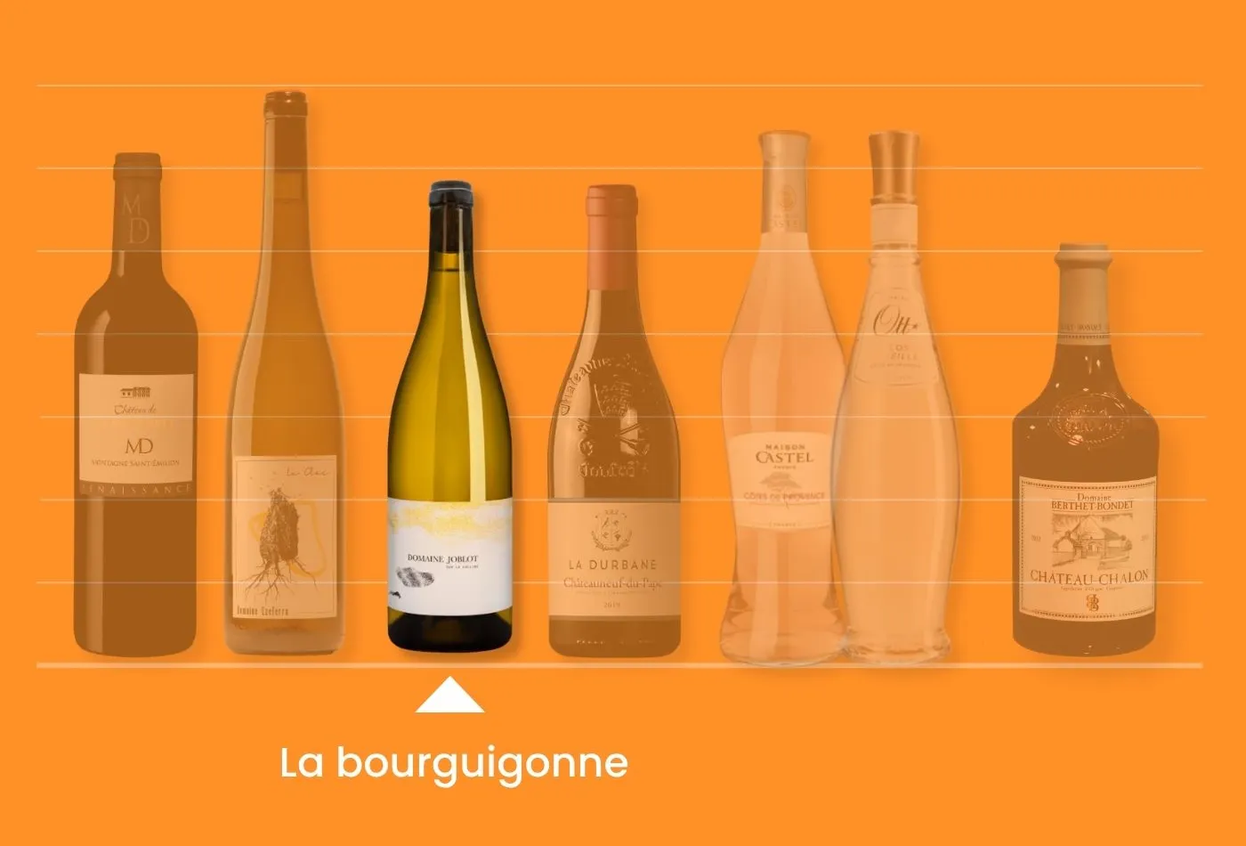 Exemple de bouteille de vin bourguignonne