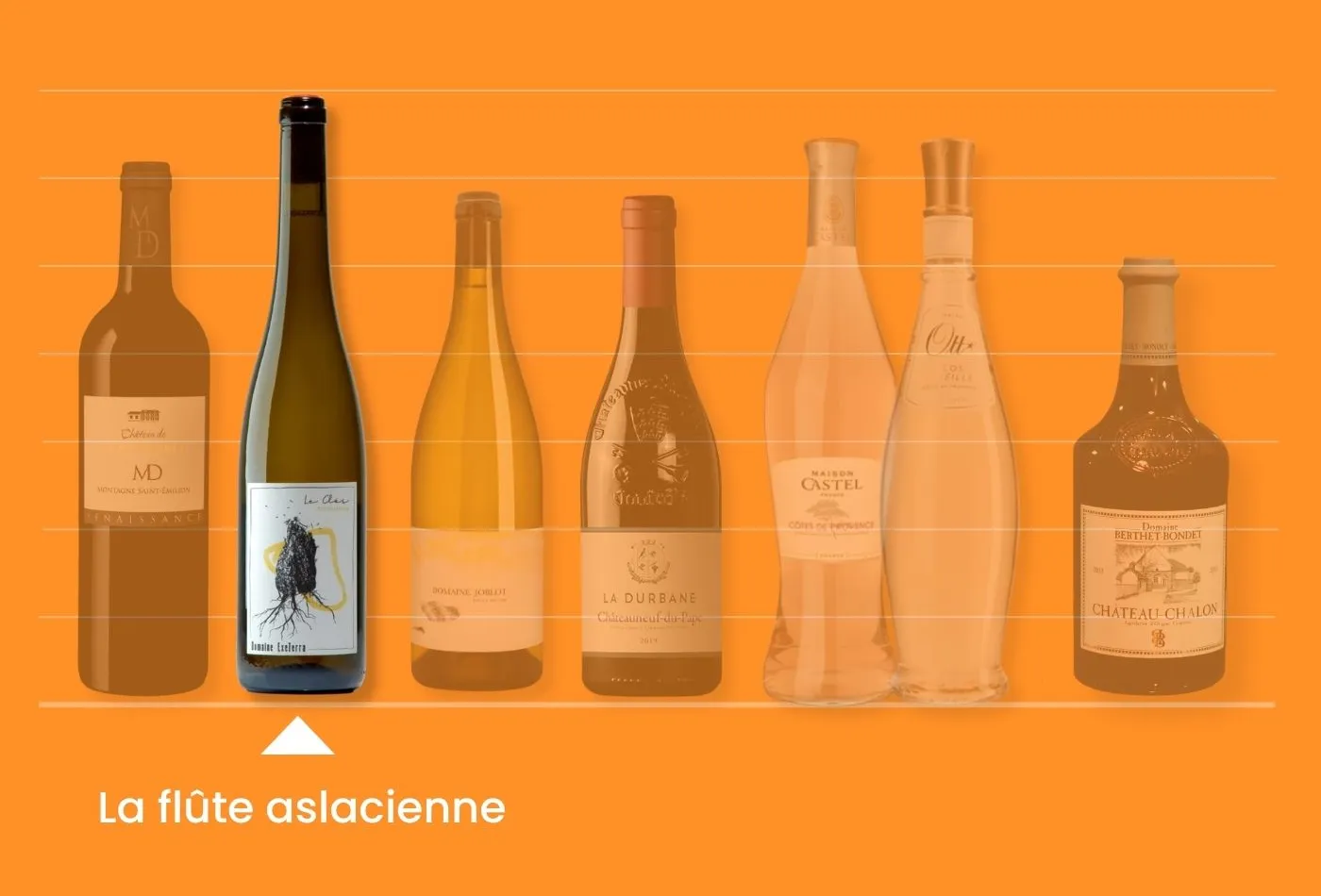 Exemple de bouteille de vin alsacienne