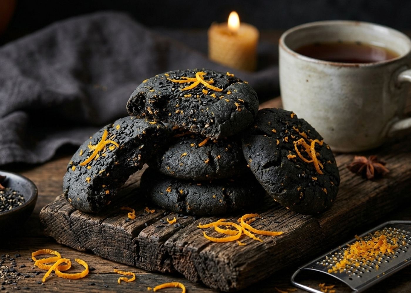 Cookies au sésame noir