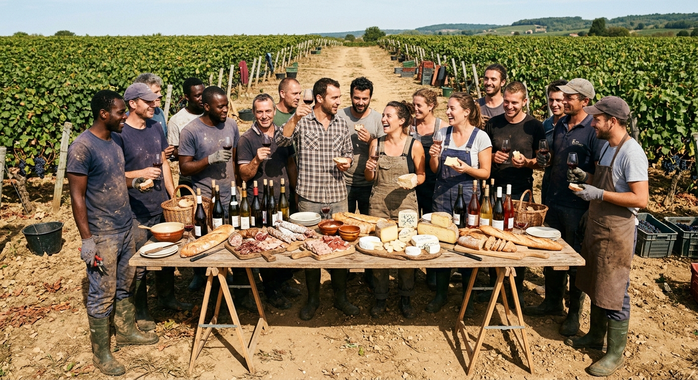 Casse-croûte dans les vignes