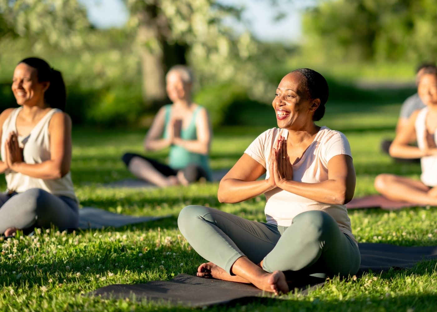 Yoga au milieu des vignes